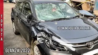 First Accident of New Toyota Glanza 2022 | Toyota Glanza Build Quality check!
