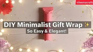 ​🎁 DIY Minimalist Cylindrical Gift Wrap | Easy Paper Craft Tutorial