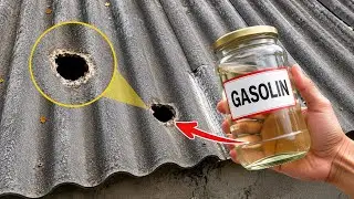 Practical tips from a carpenter 🔥 Use gasoline to easily fix a leaky roof!