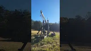 Throwing a Toaster with a trebuchet #yeetmachine #build #catapult