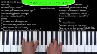 Fierce (Jesus Culture) - How to Play on the Piano | D