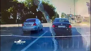 Two cars crash into truck in Tver, Russia