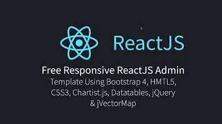 Free Responsive ReactJS Admin Template Using Bootstrap 4, HTML5, CSS3, Datatables, and jVectorMap