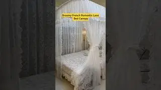 French Lace Bed Canopy, Mosquito Net Bed, Romantic Bedding, U-Shaped Track, Princess Bed #bedcanopy