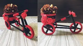 Beautiful Bicycle Craft | DIY Bicycle Using Paper & Wool | Home decor | Best Out of Waste