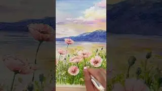 A Dreamy Watercolour Scene | Where Mountain, Sea & Flowers Meet