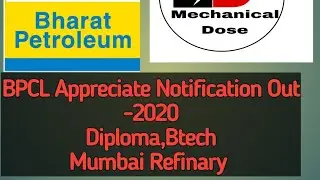 BPCL Apprentice -2022|| Diploma,Btech Mumbai Refinary