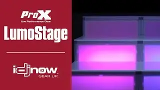 ProX Lumo Acrylic Platform Riser DJ GLOW STAGE with IDJNOW.com party dance portable