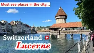 SWITZERLAND Vlog 1🇨🇭- Exploring LUCERNE (Chapel Bridge, Old Town, Lion Monument, etc)