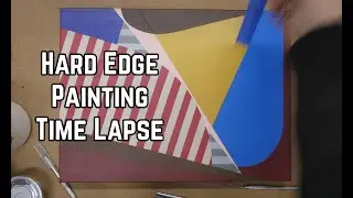Hard Edge Intuitive Abstract Painting Time Lapse