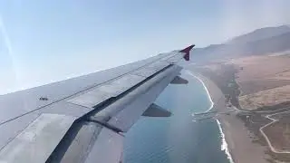 PICTURESQUE Right Turn over the Mediterranean! Aeroflot Airbus A320 Takeoff from Dalaman=))