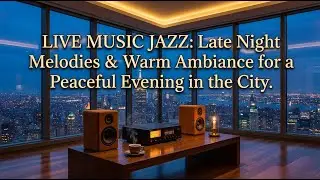 Late Night Jazz Apartment City View LIVE 🎷 Piano Music for Sleep, Relax & Focus