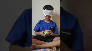 ESP BRAIN YOGA (Rubik's Cube Solved - Blindfolded) PERFORMANCE - Dr. Shrikant's UNIQUEBRAIN ACADEMY