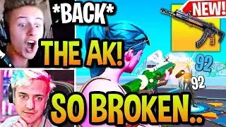 STREAMERS USING *NEW* HEAVY AR (GOLD AK) BACK in Fortnite! (GAMEPLAY)