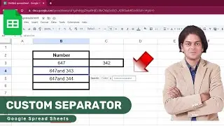 How do you enter a custom separator in Google Sheets? #googlesheetstutorial