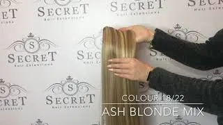 Secret Hair Extensions Colour 18/22 Ash Blonde Mix