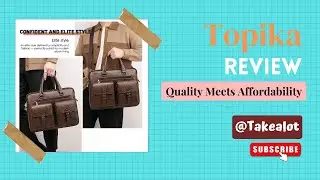 Topika-Waterproof Leather Laptop Bag for Men - 15