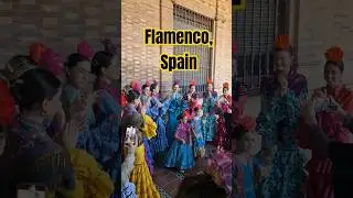 Little Girls Performing Flamenco Dance at Plaza De Espana in Seville Spain #spain #flamenco