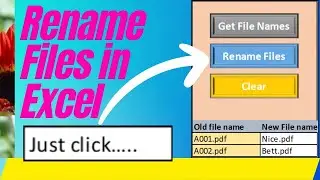 Rename files automatically with excel VBA, step by step guide - Part 2