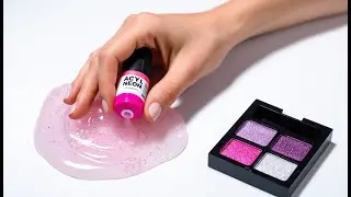 DIY Slime with Neon Paint and Glitter