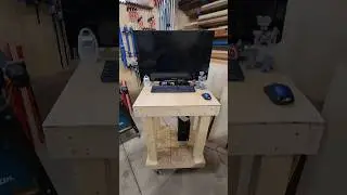Cable Management on a Mobile Cart #woodworking #diy #cable #organization