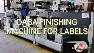 DABA finishing machine with non-stop waste matrix #label #machine #video #daba #factory #adhesive