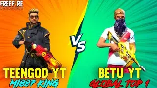 TEENGOD YT VS BETU YT (Global Top 1) Playing With Hack 😱 in 1 Vs 1 Custom Room - Garena Free Fire
