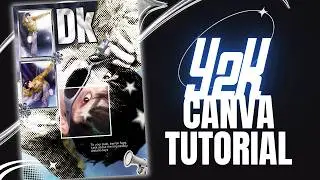 Y2K Poster Design Tutorial ✨ Canva Tutorial For Beginners  | DK SEVENTEEN (Kpop  Fan Poster)