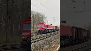 DB Cargo Class 66 passes Duisburg Lotharstra&szlig;e in Germany! #trainsingermany #class66 #dieselloco