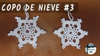 Copo de nieve #3 - Adorno de Navidad - Crochet
