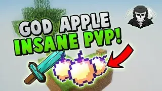 GOD APPLE OP PVP WITH CUSTOM ENCHANTS! (Minecraft Skyblock)