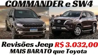 TOYOTA SW4 vs JEEP COMMANDER Valor das Revis&otilde;es !