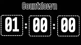 1 Hour Focus Timer 🧡 Deep Focus Countdown 🧡 No Background 🧡 ASMR Tick Tock