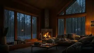 Cozy Rainy Night by the Fireplace | Relaxing Ambient Sounds for Sleep
