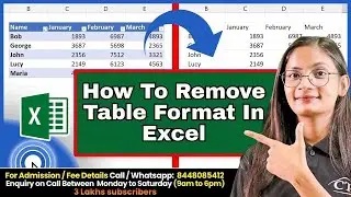 Table Convert in Excel | How to Remove Table Format in MS Excel? | Computer Tech Academy