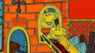 Water slide with Peppa and George☺️😁|Peppa Pig|Sponsored By:Gamavision&times;Csupo Effects (Extended V3)