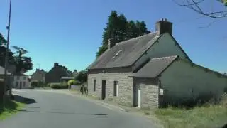 Driving From 22160 Le Croissant To 22110 Pempoul &Eacute;ven, Rostrenen, C&ocirc;tes d'Armor, Brittany, France
