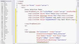 Asp.Net Calendar Control Selection Update