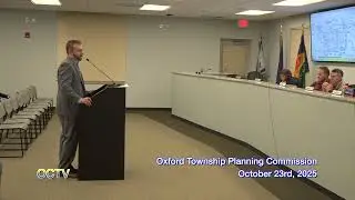 Oxford Township Planning Commission Regular Meeting: October 23rd, 2025