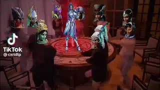 Symmetra skins doing a ritual to summon the Ultimate Symmetra skin (Tyrande)