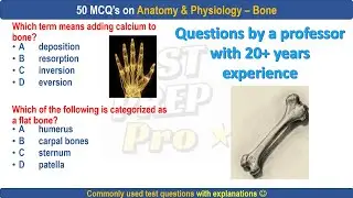 50 Bone physiology practice questions by professor | skeleton MCQs | #skeleton #bonephysiology