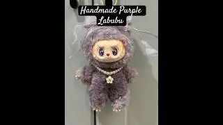 💜Should I post the full tutorial? 👇#labubu #diytoy #handmadeplush #purple #diykit #crafttok
