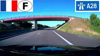 France: Autoroute A28 - Sortie 17 (Autoroute A88, Sées) à Sortie 18 (RN12, Alençon)