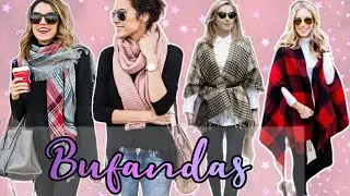 OUTFITS con BUFANDAS 🌷 moda 2024 mujer / COMO LLEVAR BUFANDAS.... en oto&ntilde;o invierno