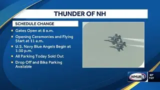 Thunder Over New Hampshire Air Show announces schedule changes for Sunday events