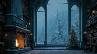 Firelight Holding the Quiet Drift of Snow ❄️ A Tranquil Winter Atmosphere for Rest