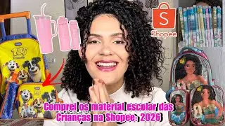 COMPRANDO OS MATERIAIS ESCOLAR DE 2026! Economizei muito dinheiro na Shopee! ❤️🥹✨🙌🏻￼