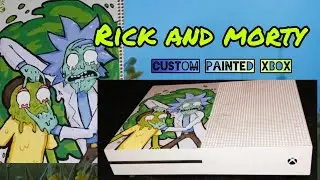 Rick and Morty custom painted Xbox