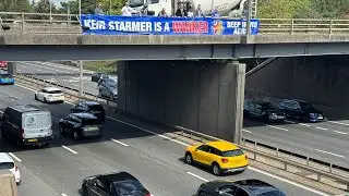 Tremendous response from motorists for our 'Keir Starmer is a wanker!' banner over the M25!
