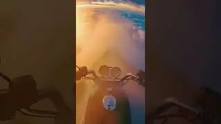motor bike ride above the clouds amazing view #heavy bike #motorcycle #amazingbike #clouds